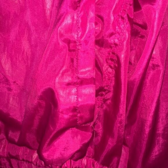 Faded Glory Womens Hot Pink Windbreaker Jacket 2X (18W-20W) With Zipper & Drawst - Picture 5 of 9